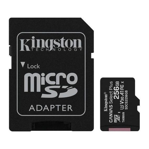 Карта памяти Kingston 256GB microSDXC UHS-I U3 V30 A1 Canvas Select Plus + adapter (SDCS2/256GB)