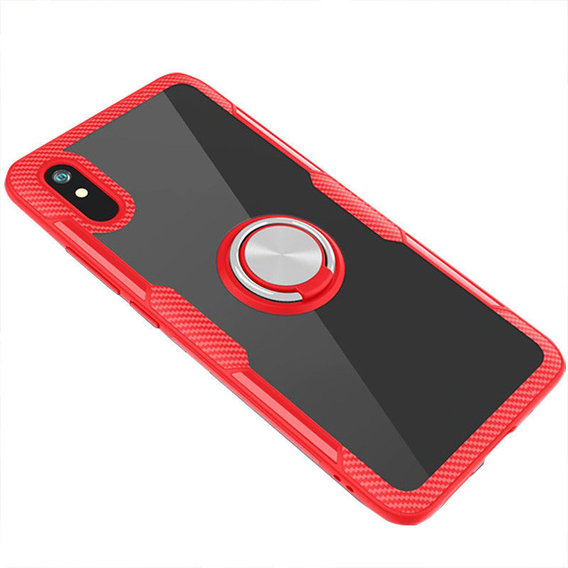 Аксессуар для смартфона TPU Case TPU PC Deen CrystalRing Clear/Red for Xiaomi Redmi 9A