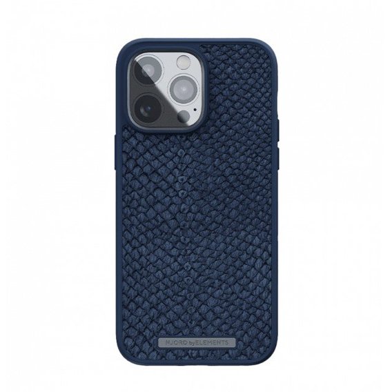 Аксессуар для iPhone Njord Salmon Leather MagSafe Case Blue (NA44SL01) for iPhone 14 Pro Max
