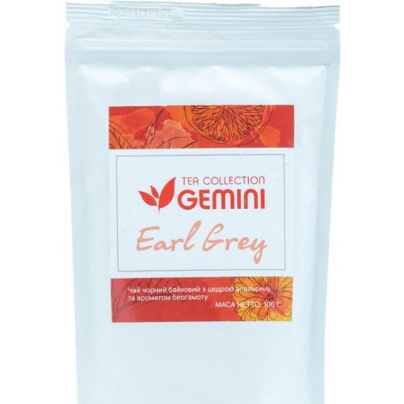 Чай Gemini черный Tea Collection Эрл Грей 100 г (5000000039357)