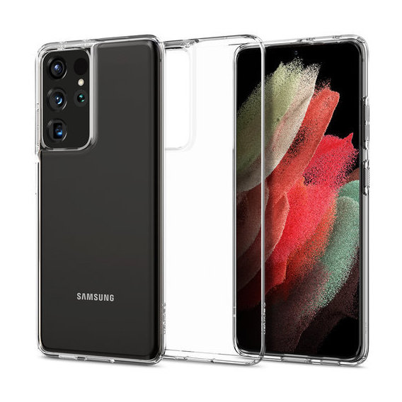 Аксессуар для смартфона Spigen Crystal Flex Crystal Clear (ACS02378) for Samsung G998 Galaxy S21 Ultra