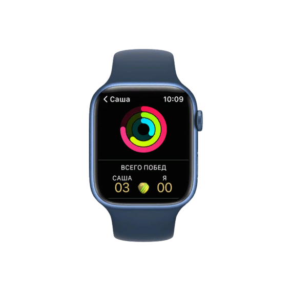 Apple Watch Series 7 45mm GPS Blue Aluminum Case With Abyss Blue Sport Band (MKN83) Approved Витринный образец