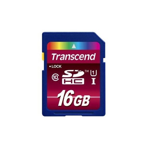 Карта памяти Transcend 16GB SDHC Class 10 UHS-I U1 (TS16GSDHC10U1)