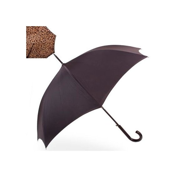 Зонт-трость женский полуавтомат Fulton черный (FULL754-Lunx)