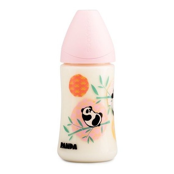 Бутылочка Suavinex Истории панды, 270 мл, розовый (303977)