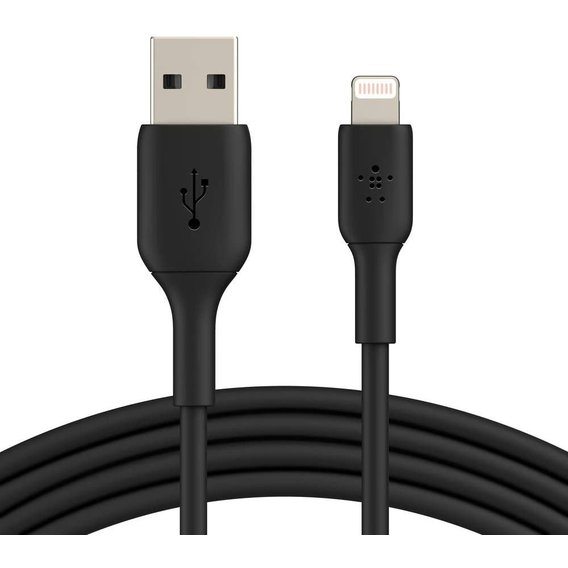 Кабель Belkin Cable USB to Lightning PVC 3m Black (CAA001BT3MBK)