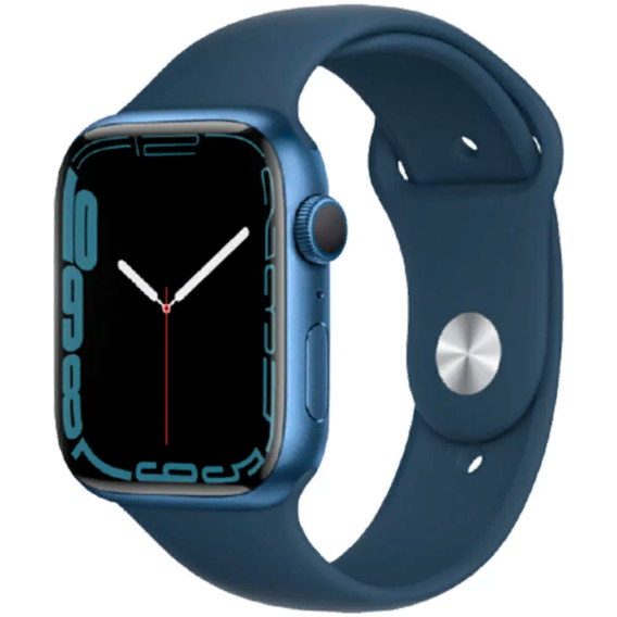 Apple Watch Series 7 45mm GPS+LTE Blue Aluminum Case with Abyss Blue Sport Band (MKJT3)