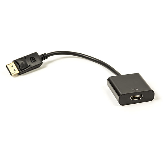 Кабель и переходник PowerPlant HDMI - DisplayPort, 0.15м, черный (CA910830)
