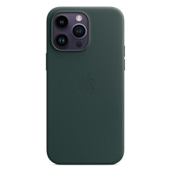 Аксессуар для iPhone Apple Leather Case with MagSafe Forest Green (MPPN3) for iPhone 14 Pro Max UA