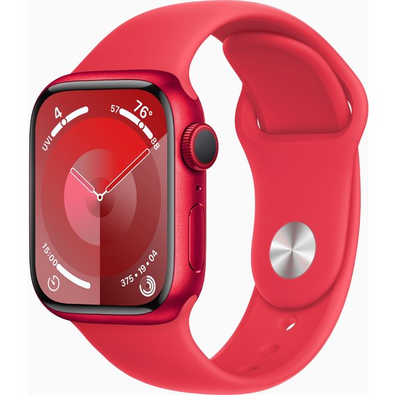 Apple Watch Series 9 41mm GPS (PRODUCT) RED Aluminum Case with (PRODUCT) RED Sport Band - M/L (MRXH3)