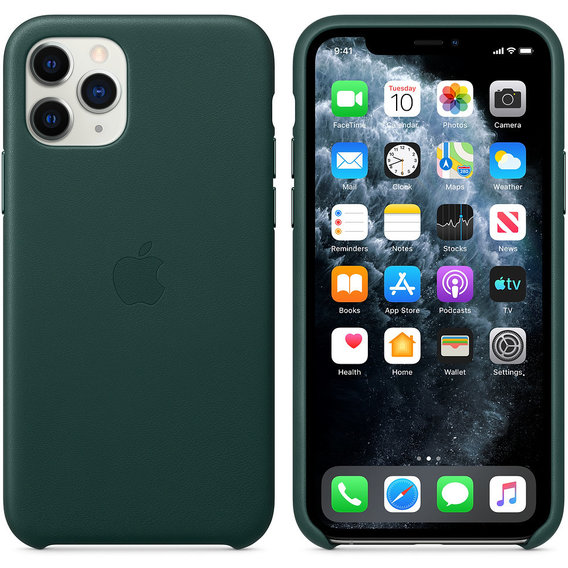 Аксессуар для iPhone Apple Leather Case Forest Green (MX0C2) for iPhone 11 Pro Max