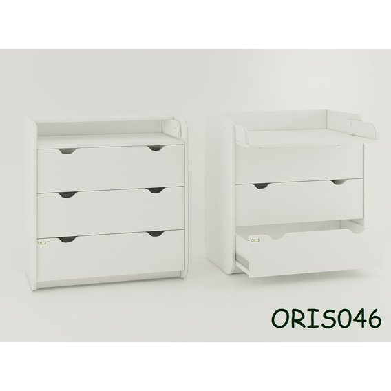 Пеленальный комод Colour на 3 ящика Белый (ORIS046)