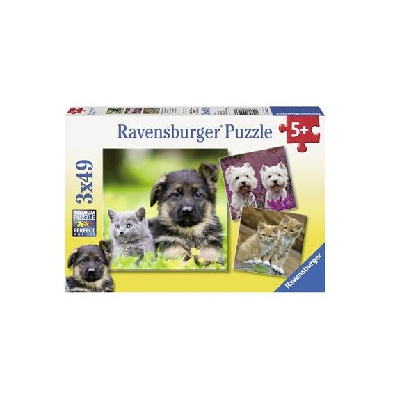 Пазл Ravensburger Коты и собаки, 49 элементов (RSV-094233)