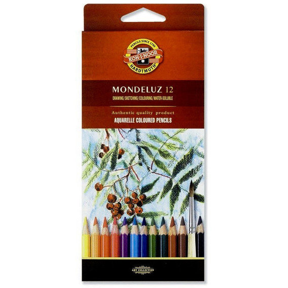 Карандаши цветные акварель KOH-I-NOOR Mondeluz, 12 цветные (3716012001KS)