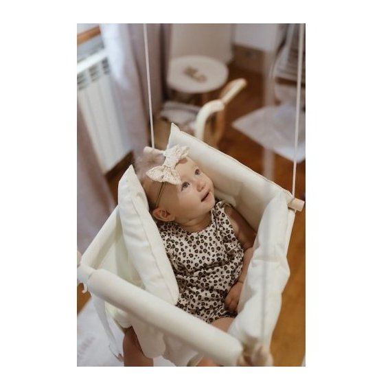 Качели детские Infancy Галетные тканевые подвесные молочный