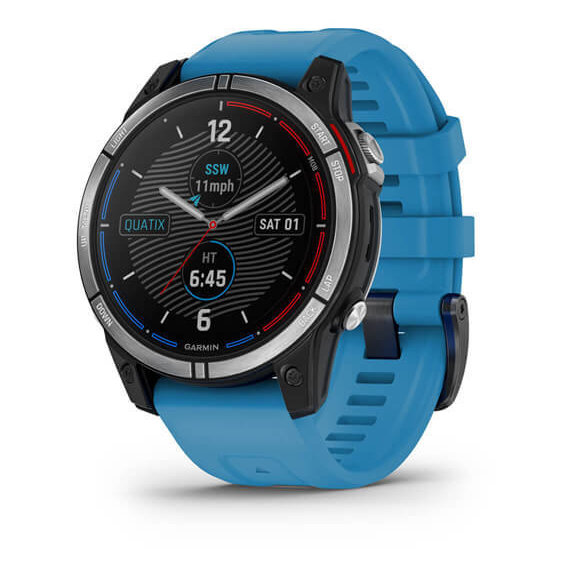 Смарт-часы Garmin Quatix 7 Standard Edition Blue Silicone Strap (010-02540-61)