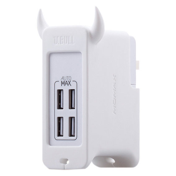 Зарядное устройство Momax USB Wall Charger U.Bull Gift Set 5A 4xUSB White (UM4GSAW)