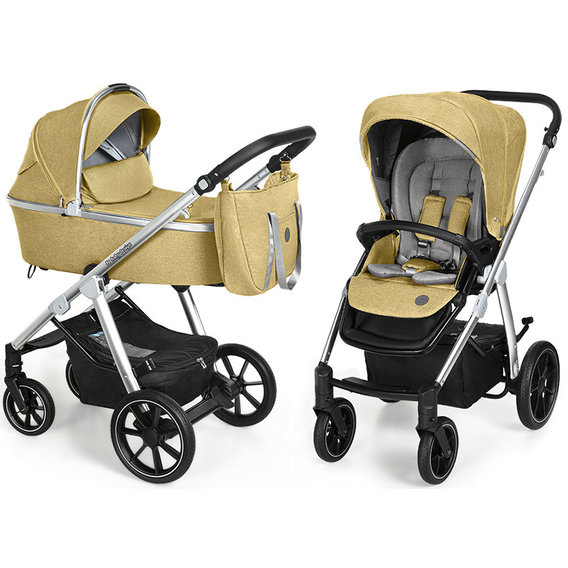 Универсальная коляска 2в1 Baby Design BUENO 01 YELLOW (без вышивки)