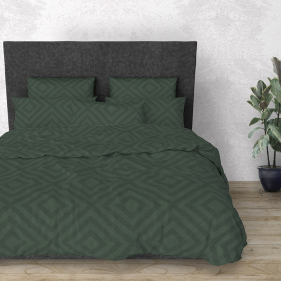 Комплект постельного белья SoundSleep Rhomb Green бязь полуторный зеленый (94131338)