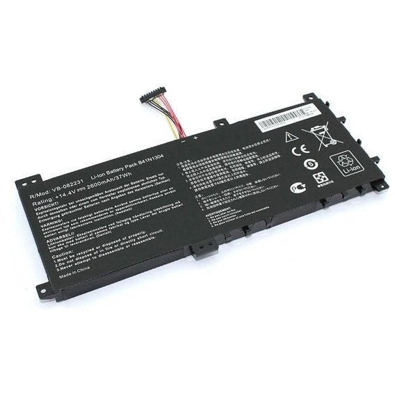 Батарея для ноутбука ASUS B41N1304 ASUS VivoBook V451 14.4V Black 2600mAh OEM