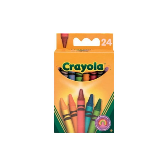 Crayola 24 стандартных восковых мелка 0024