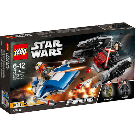 Конструктор LEGO Star Wars Микроистребители A-Wing vs. TIE Silencer Microfighter (75196)