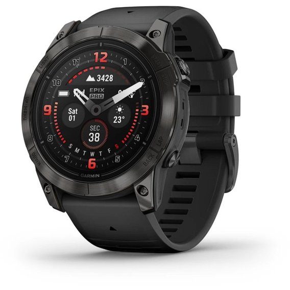 Смарт-часы Garmin Epix Pro (Gen 2) 51mm Sapphire Carbon Grey DLC Titanium with Black Band (010-02804-01)