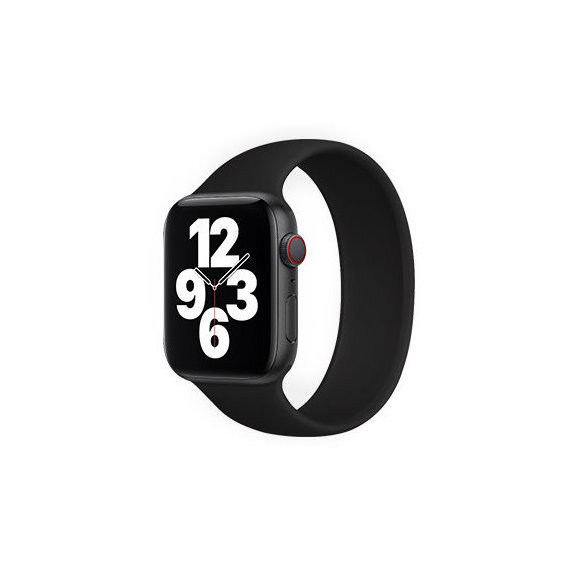 Аксессуар для Watch COTEetCI W58 Liquid Silicone Band Black Size 150mm (WH5301-BK-150) for Apple Watch 42/44/45/49mm