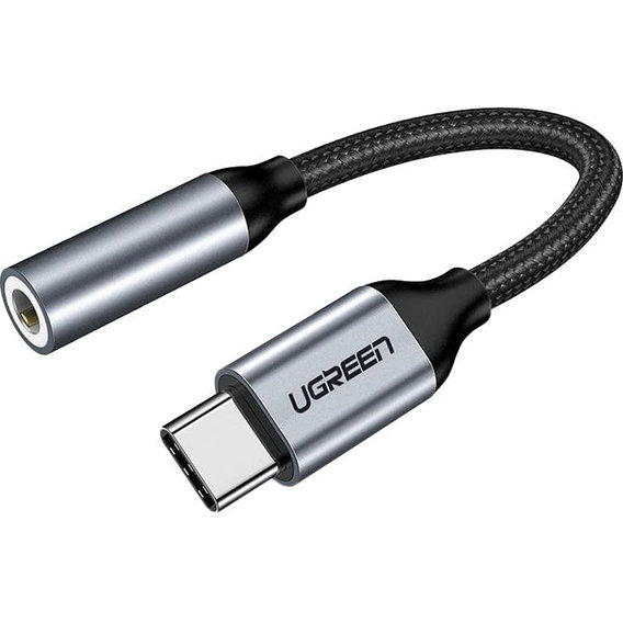 Адаптер Ugreen Adapter AV142 USB-C to jack 3.5mm Black (30632)