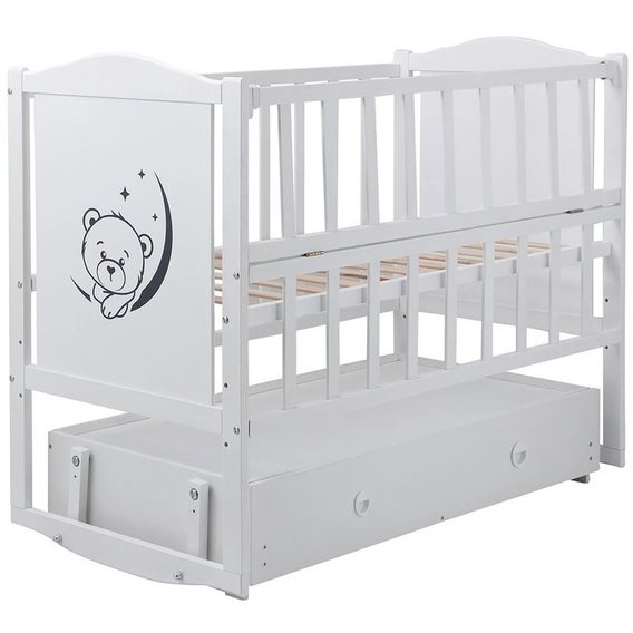 Детская кроватка Babyroom Тедди T-03 белый (626121)