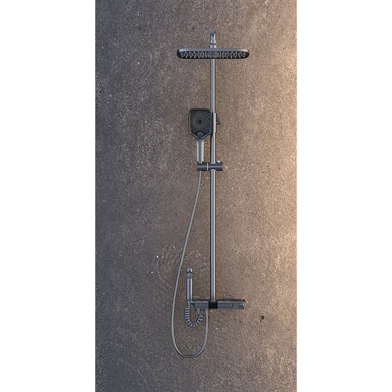 Душевая система для ванной Boelon серый 8099 (латунь)