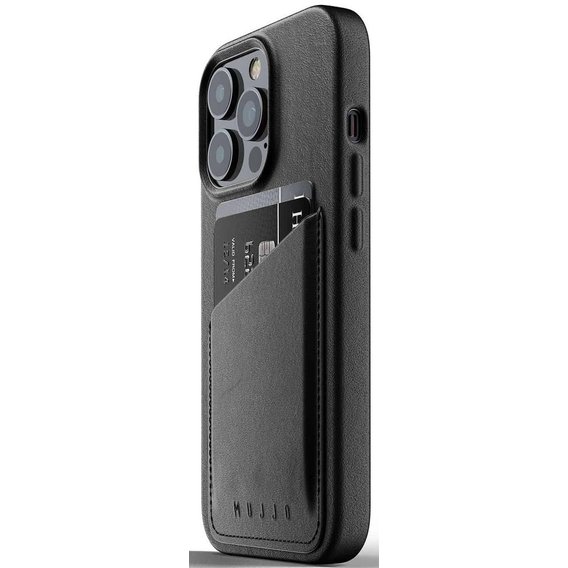 Аксессуар для iPhone MUJJO Full Leather Case Wallet Black (MUJJO-CL-016-BK) for iPhone 13 Pro