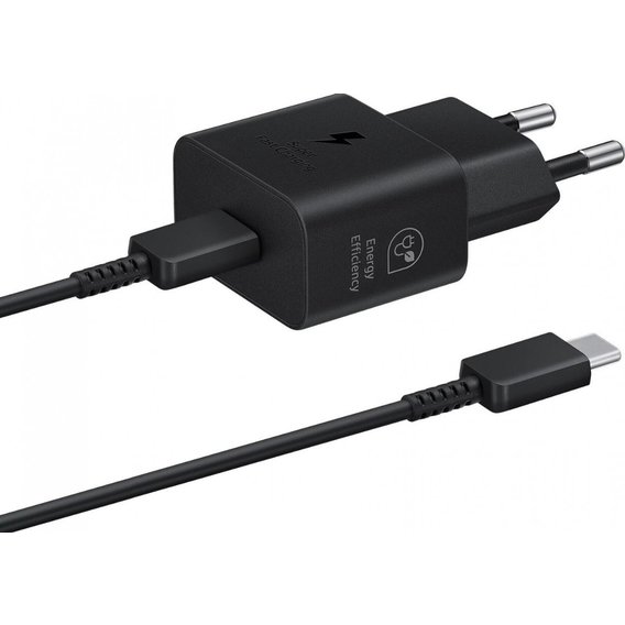 Зарядное устройство Samsung USB-C Wall Charger with Cable USB-C 25W Black (EP-T2510XBEGEU)