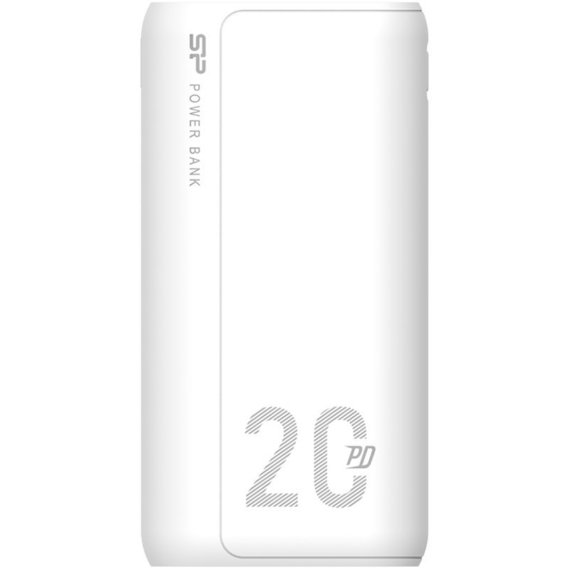 Внешний аккумулятор Silicon Power QS15 Power Bank 20000mAh 2xUSB+USB-C PD 18W White (SP20KMAPBKQS150W)