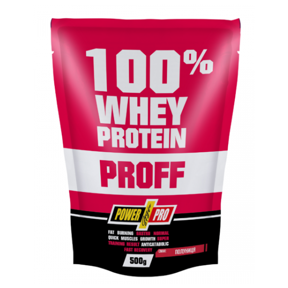Протеин Power Pro Whey Protein Prof 500 g / 16 servings / Strawberry