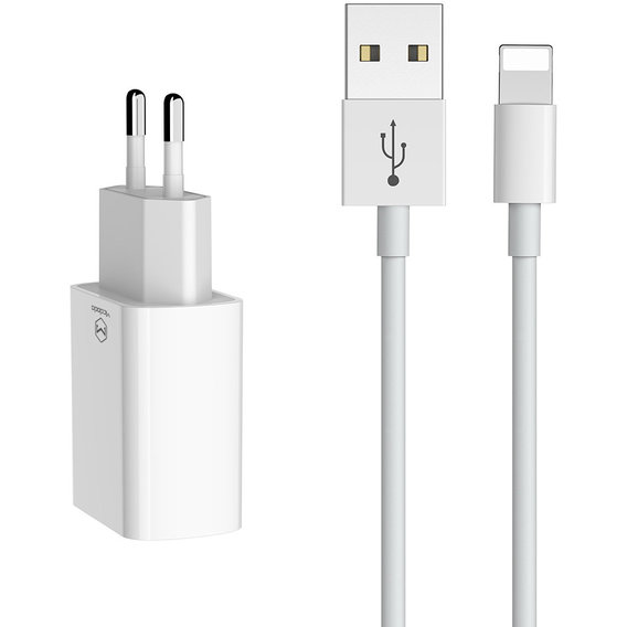 Зарядное устройство Mcdodo USB Wall Charger Travel Set 2xUSB 2.4A with Lightning Cable 1m White (CH-6720)