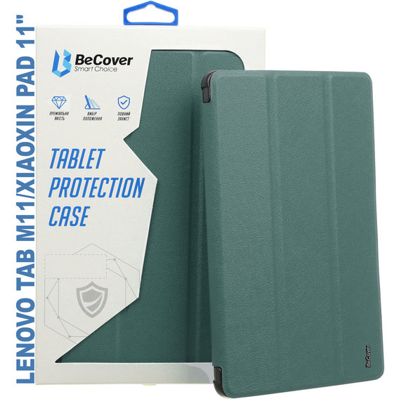 Аксессуар для планшетных ПК BeCover Smart Case Dark Green for Lenovo Tab M11 TB-TB330FU/Xiaoxin Pad 11 2024 (710456)