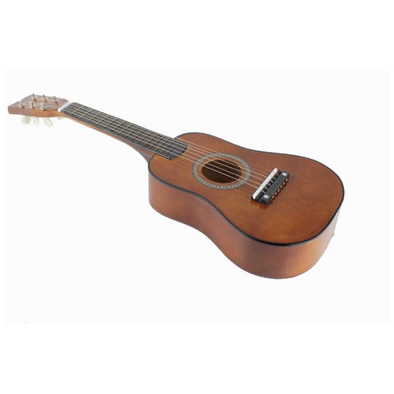 Игрушечная гитара с медиатором METR+ M 1369 деревянная (Коричневый)