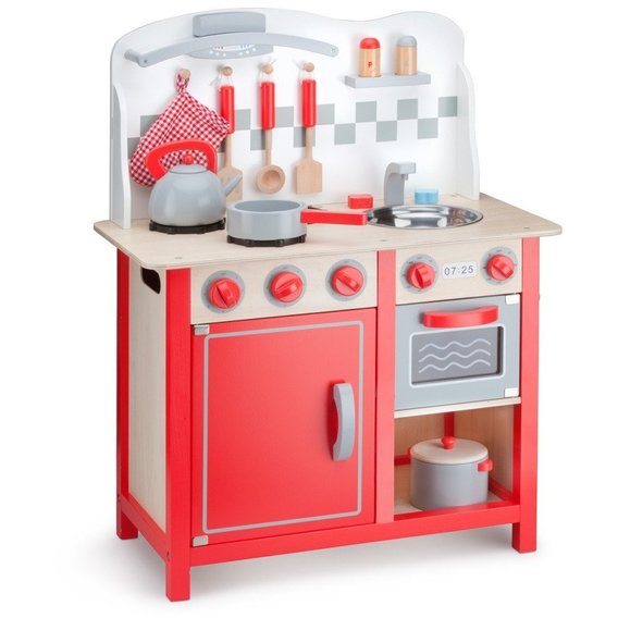 Детская кухня New Classic Toys серия Bon Appetit DeLuxe красная (11060)