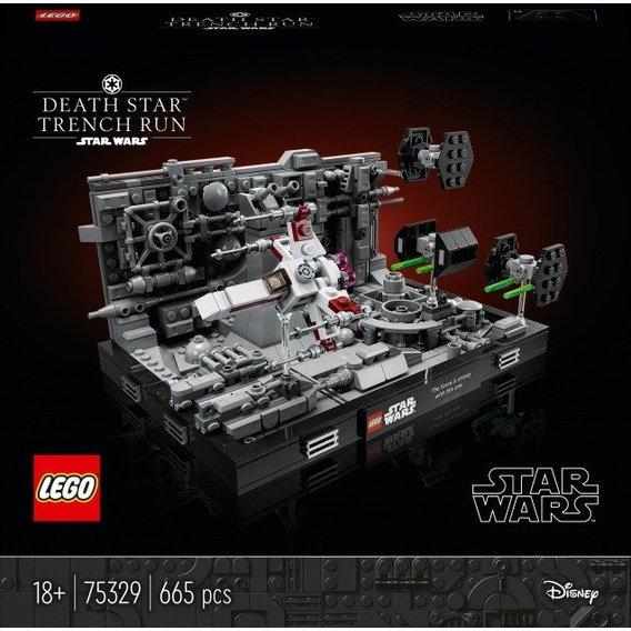 Конструктор LEGO Star Wars Диорама Пролет над Звездой Смерти 665 деталей (75329)