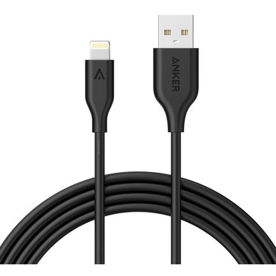 Кабель ANKER USB Cable to Lightning Powerline V3 1.8m Black (A8112H12)