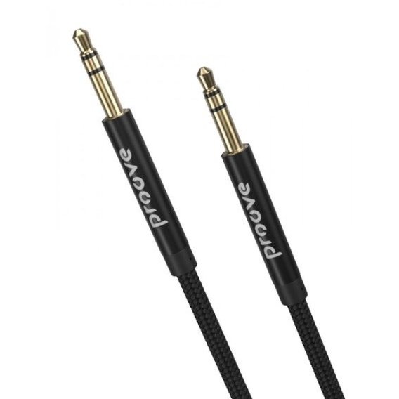 Кабель Proove Audio Cable AUX 3.5mm Jack Weft 1m Black