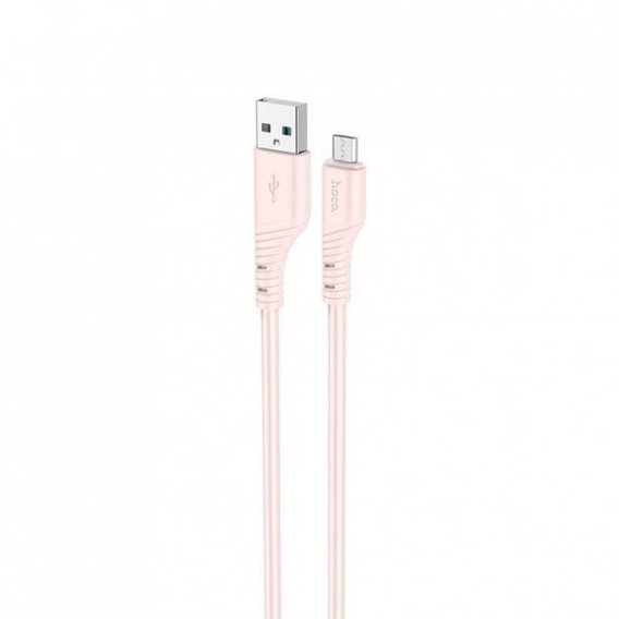 Кабель Hoco USB Cable to MicroUSB X97 Crystal 2.4A 1m Light Pink