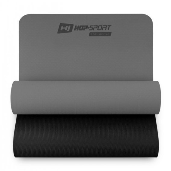 Коврик для фитнеса Hop-Sport TPE HS-T006GM grey 183х61х0.6 см серый