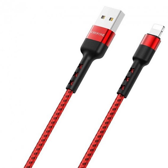 Кабель Borofone USB Cable to Lightning 1m Red (BX67)