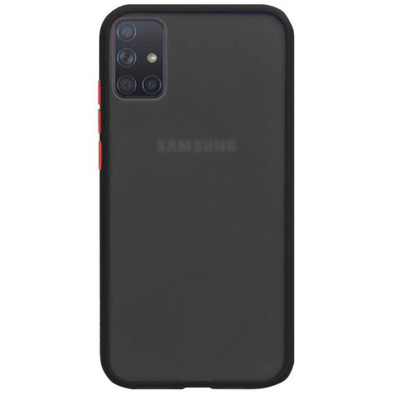 Аксессуар для смартфона Mobile Case Soft-touch with Color Buttons Black for Samsung A515 Galaxy A51