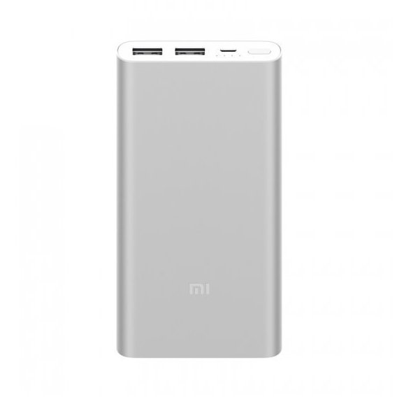 Внешний аккумулятор Xiaomi Mi Power Bank 2i (2S) 10000mAh Dual USB Quick Charge 2.0 Silver