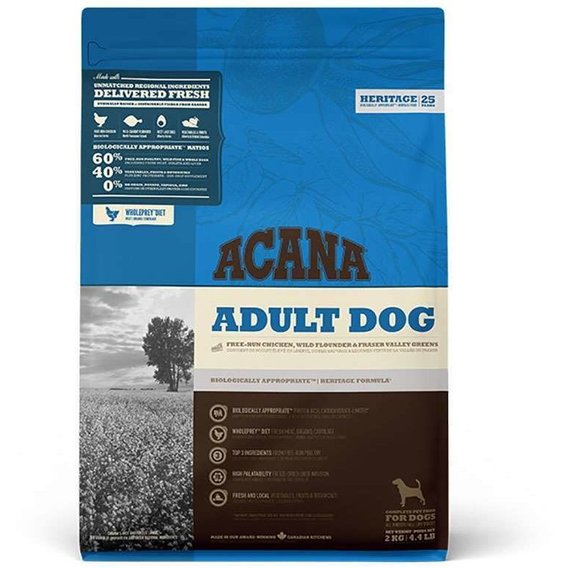Сухой корм ACANA Adult Dog Recipe для собак всех пород со вкусом курицы 2 кг (a52520)