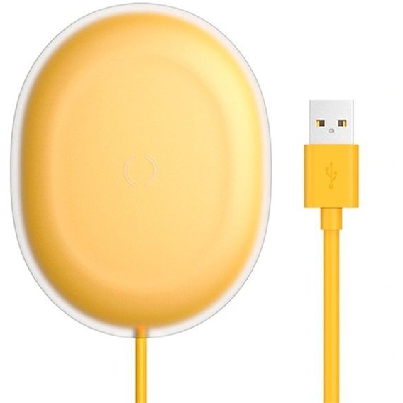 Зарядное устройство Baseus Wireless Charger Jelly 15W Yellow (WXGD-0Y)