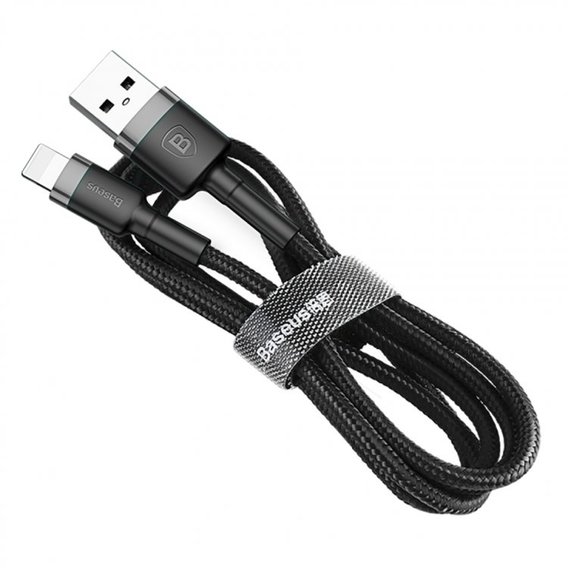 Кабель Baseus USB Cable to Lightning Cafule 2m Grey/Black (CALKLF-CG1)